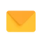 Stilisiertes Symbol eines gelb-orangenen Briefumschlags mit weißem Rand.